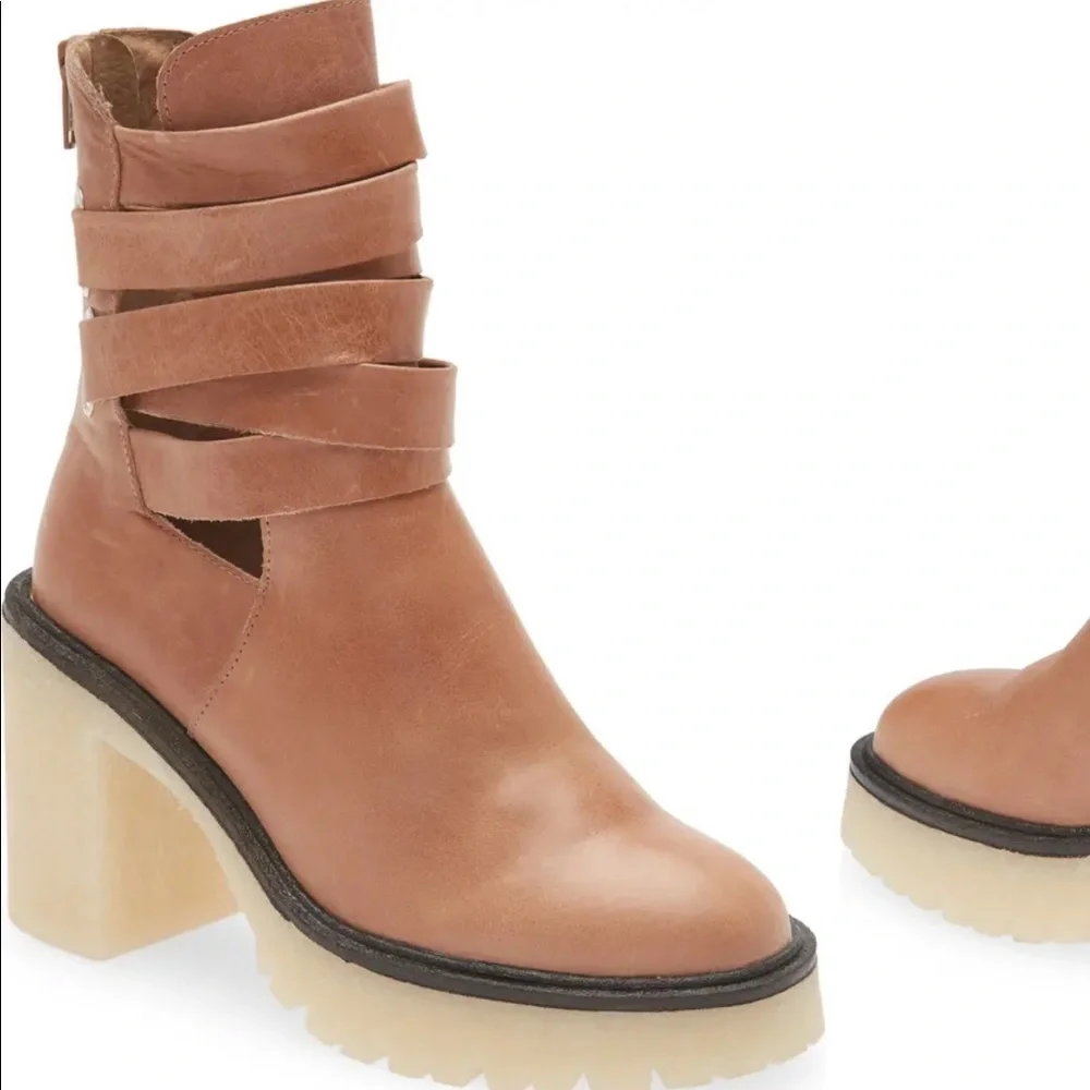 Free People Jesse Cutout Platform Boot Size 8